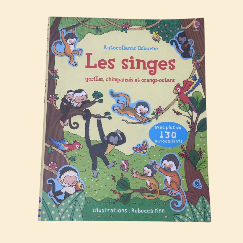 Les singe  gorilles chimpanzé  et orangs avec plus 130autocollants