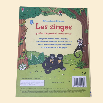 Les singe  gorilles chimpanzé  et orangs avec plus 130autocollants